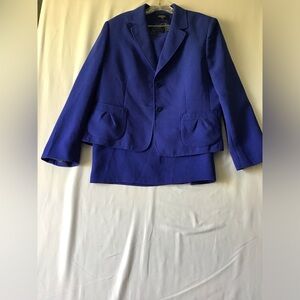 Jones Wear Royal Blue Suit  16 Skirt,18 Jacket